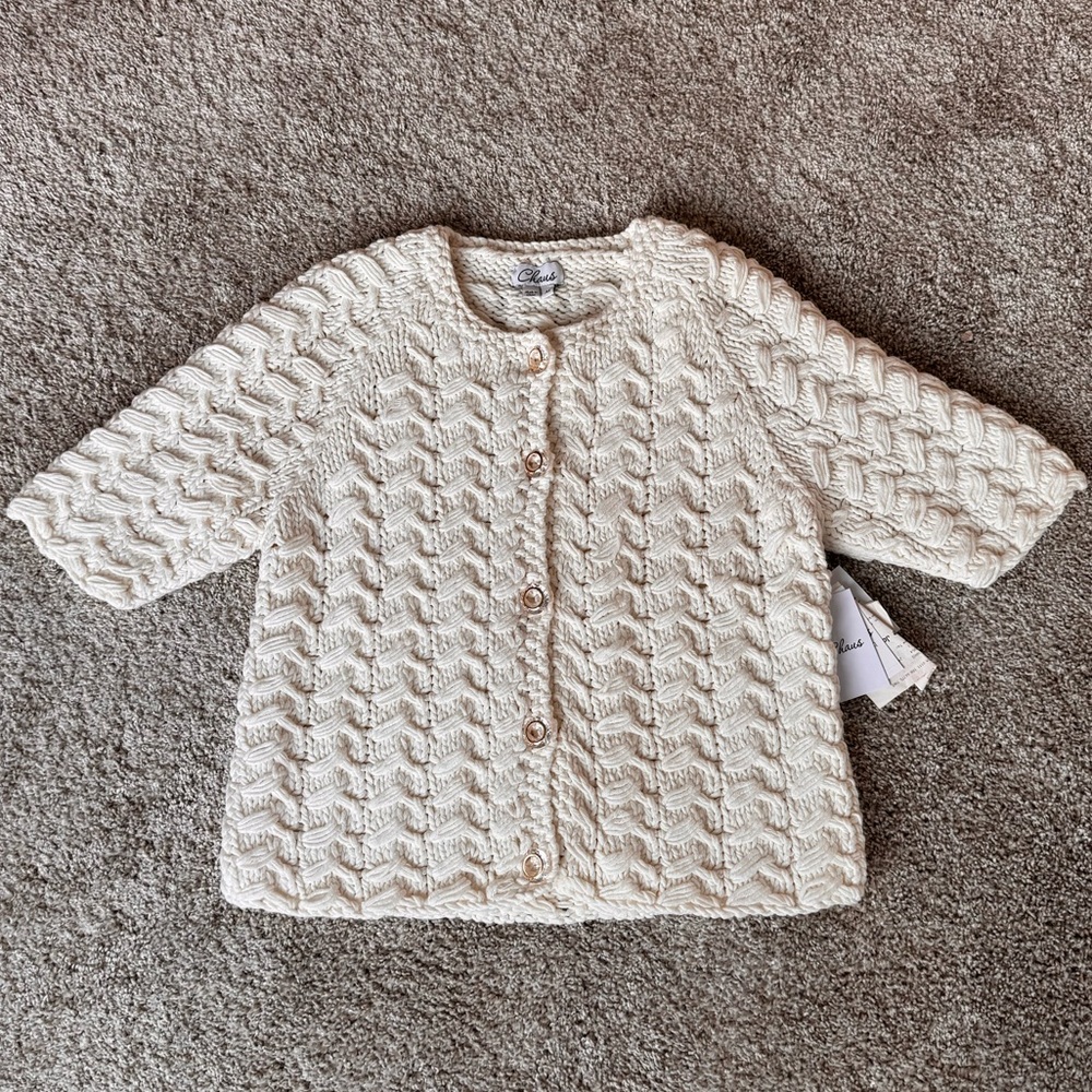 NWT Boutique Hand Knit Cardigan Size Medium